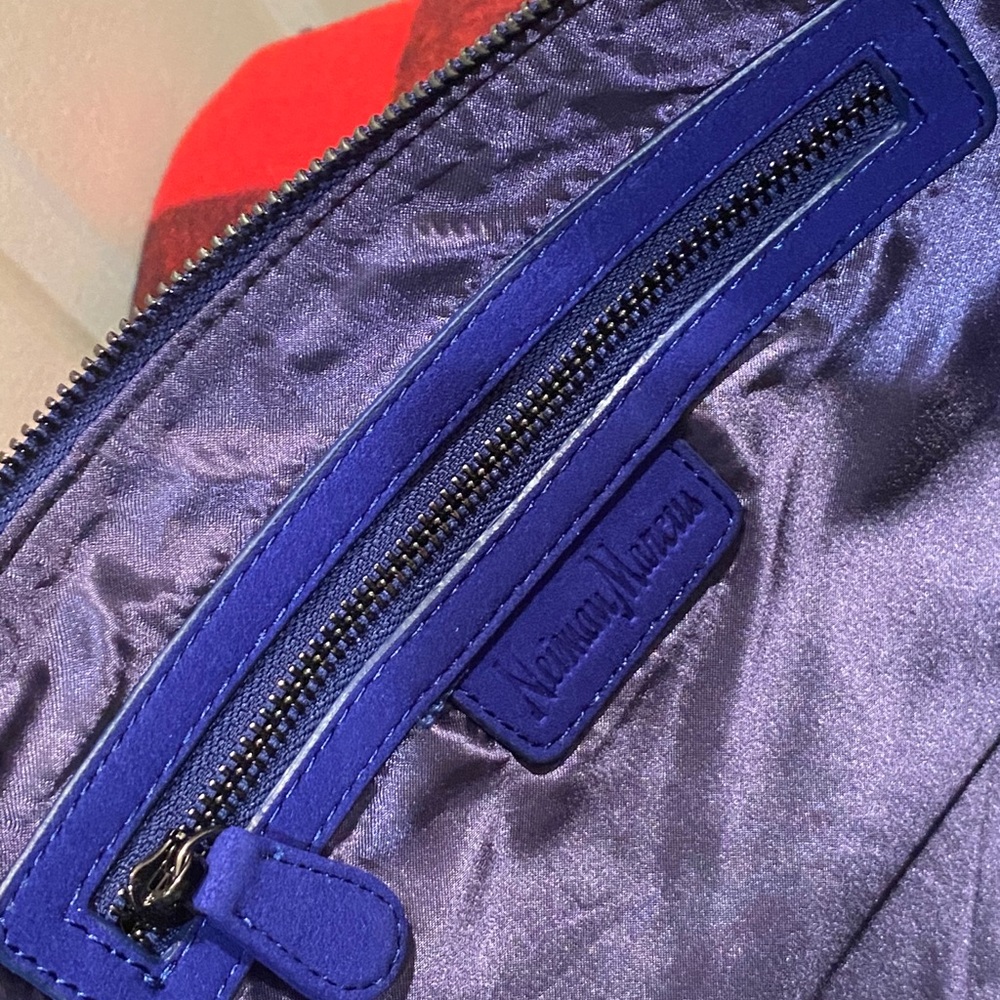 NWT - Royal Blue Suede-like Studded Clutch - Picture 8 of 8